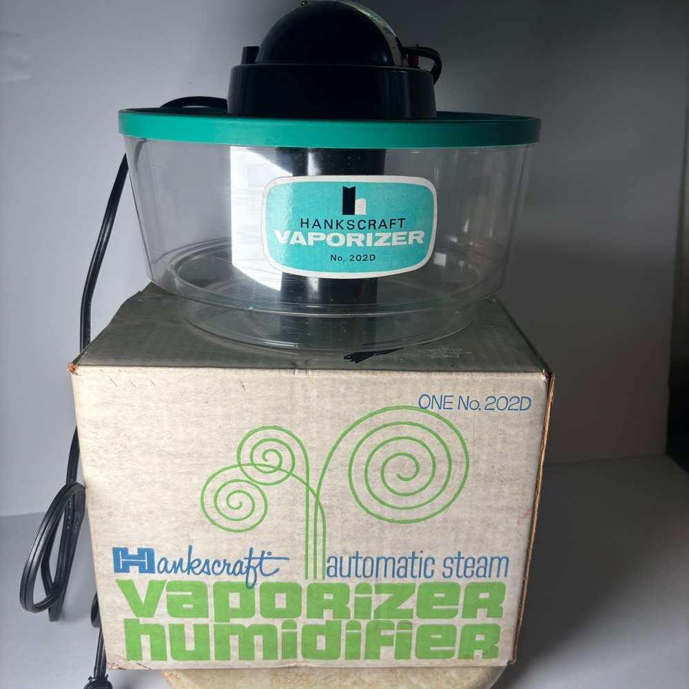 Hankscraft Vaporizer‎ Humidifier 202D Green Vintage Automatic Steam with Box